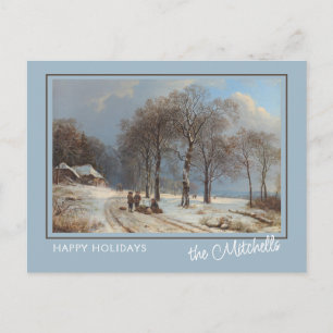 Carte Postale Custom Winter Wonderland Paysage peinture d'art