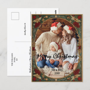Carte Postale Customisez le cadre de Noël avec votre photo