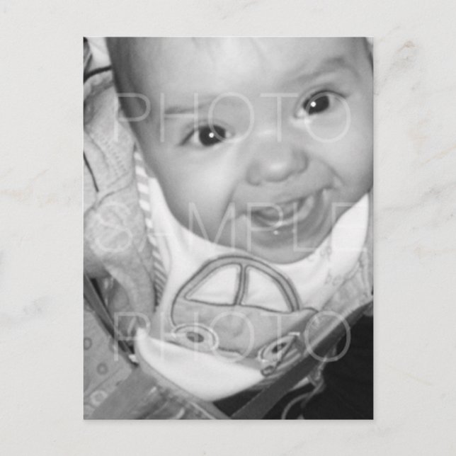 Carte Postale Customisez votre photo noir blanc (Devant)