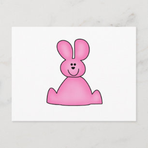 CARTE POSTALE CUSTOMMARSHRABBITPINK