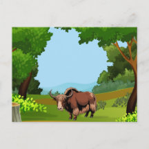 Cute & adorable brown Yak 