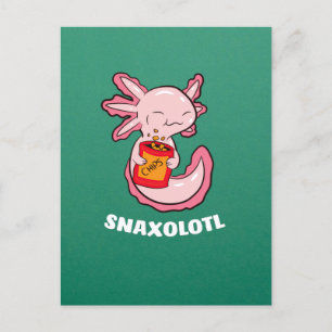 Carte Postale Cute Axolotl Lover Snaxolotl Kawaii