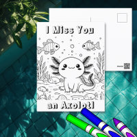 Cute Axolotl | Page de coloriage de l'enfant