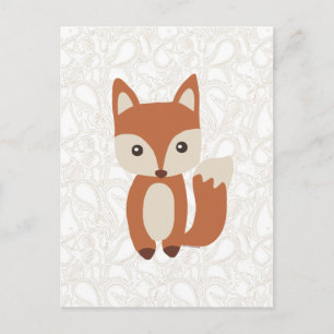 Carte Postale Cute Baby Fox