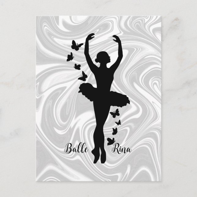 Carte Postale Cute Ballerina (Devant)