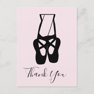 Carte Postale Cute Ballet Dancer Jambes & Chaussons Merci
