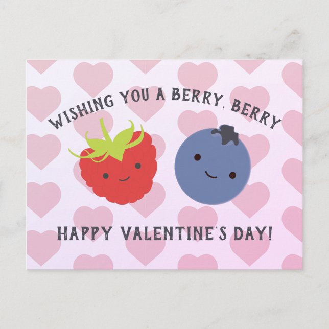Carte Postale Cute Berry Heureuse Sainte-Valentin (Devant)