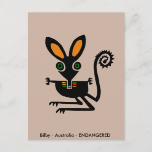 Carte Postale Cute BILBY - Animal en voie de disparition - marsu