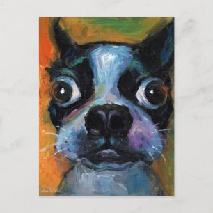 Carte Postale Cute Boston Terrier chiot produits de portrait de 