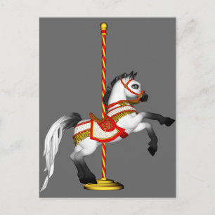 Carte Postale Cute Carousel Horse 1med