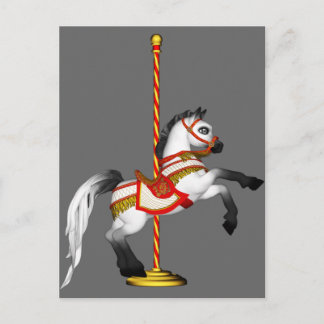 Carte Postale Cute Carousel Horse 1med