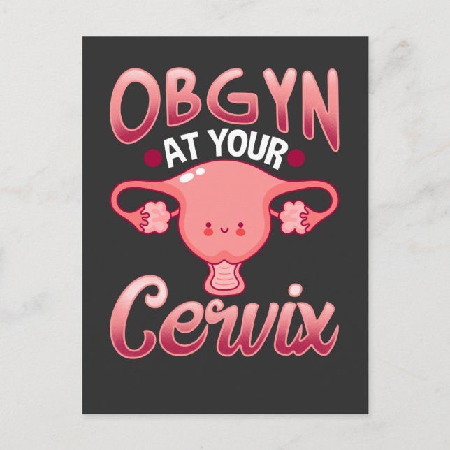 Carte Postale Cute Cervix Obstétricien Gynécologue Médecin OBGYN (Devant)