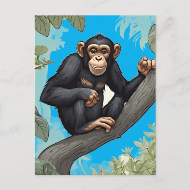 Carte Postale Cute Chimpanzé (Devant)