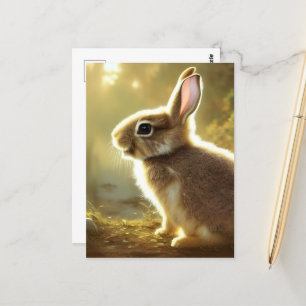 Carte Postale Cute Cottontail Wildlife Portrait