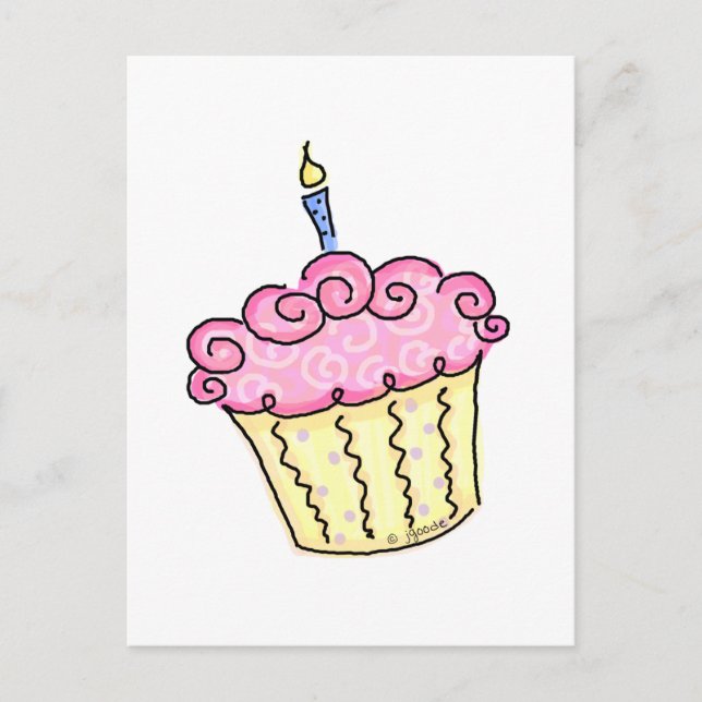 Carte Postale Cute Cupcake (Devant)