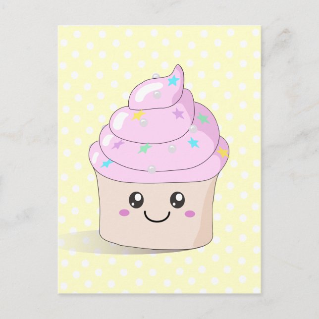 Carte Postale Cute Cupcake (Devant)