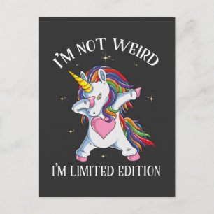 Carte Postale Cute Dabbing Unicorn Kid Limited Edition Fille