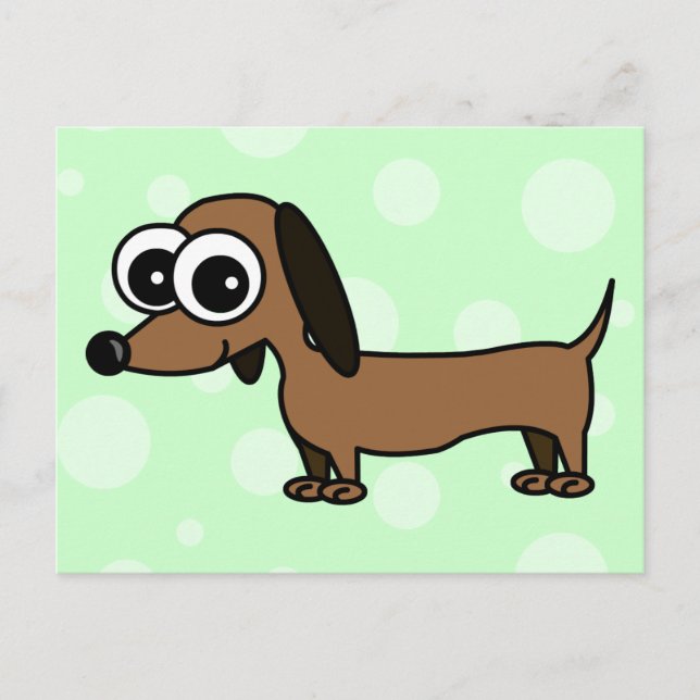 Carte postale Cute Dachshund (Devant)