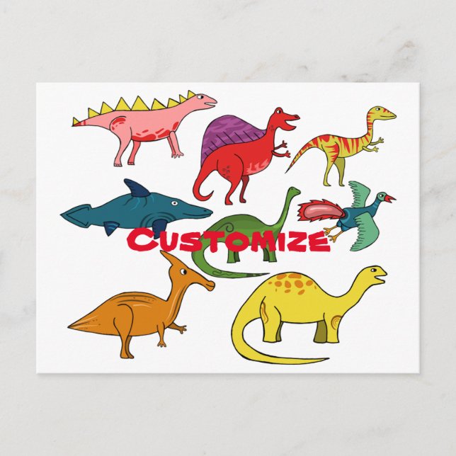 Carte Postale Cute Dinosaur Collection Thunder_Cove (Devant)