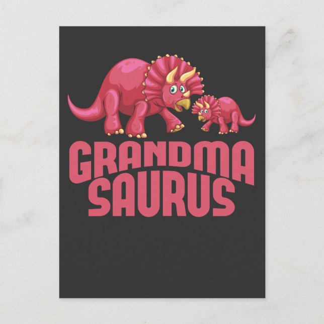 Carte Postale Cute Dinosaur Grand-mère Dino Grand-mère (Devant)