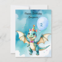 Cute Dinosaur rugir garçon Bonne fête d'anniversai