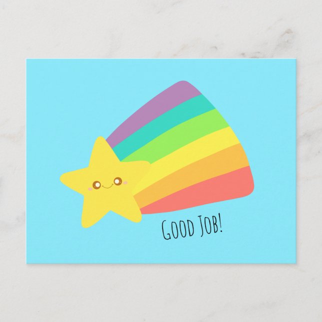 Carte Postale Cute étoile arc-en-ciel (Devant)