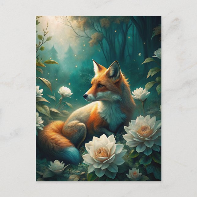 Carte Postale Cute Fox (Devant)