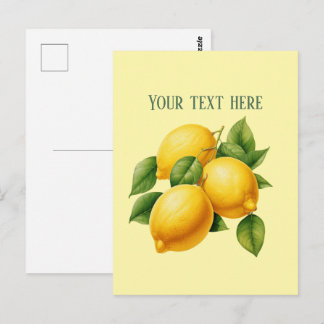 Carte Postale Cute fresh lemon customizable