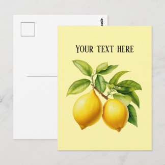 Carte Postale Cute fresh lemon customizable