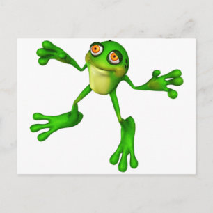 Carte Postale Cute Froggy verte