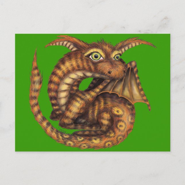 Carte Postale Cute Furry Dragon (Devant)