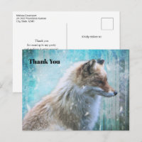 Cute Furry Fox sur Blue Grunge Arrière - plan Merc