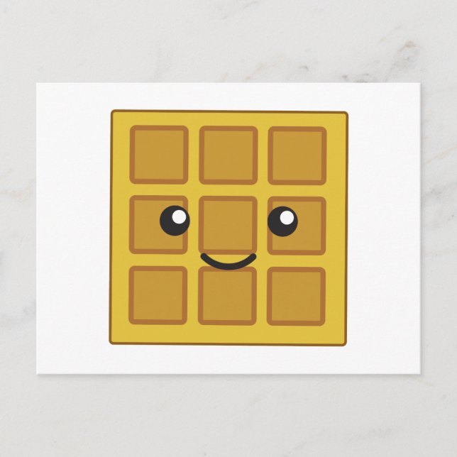Carte Postale Cute gaufre (Devant)