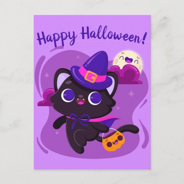 Carte Postale Cute Halloween (Devant)