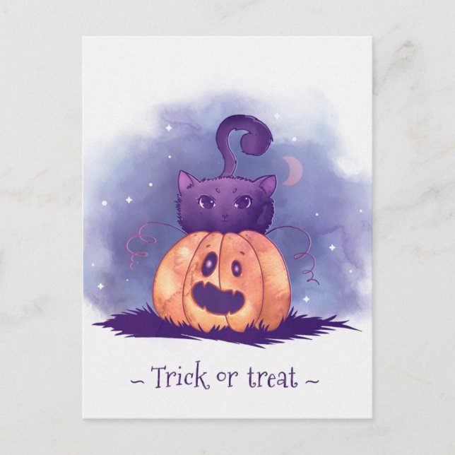 Carte Postale Cute Halloween (Devant)