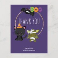 Cute Halloween Chat, chauve-souris et maman Merci
