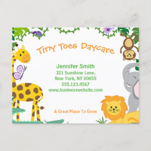 Carte Postale Cute Jungle Animaux Enfants Garderie Affaires