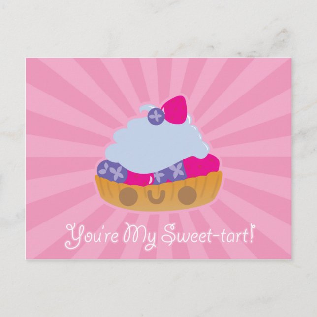 Carte postale Cute Kawaii Tart (Devant)
