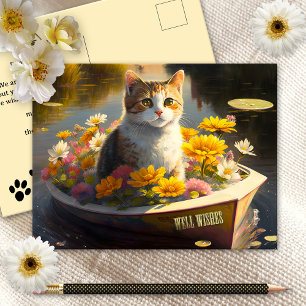 Carte Postale Cute Kitten Se Bien Bientôt