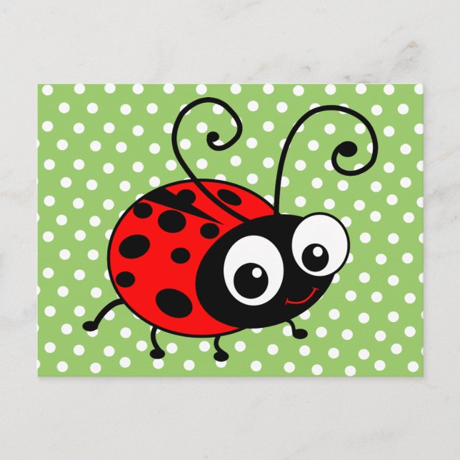 Carte Postale Cute Ladybug (Devant)