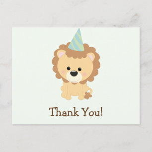 Carte Postale Cute Lion Jungle Merci animal