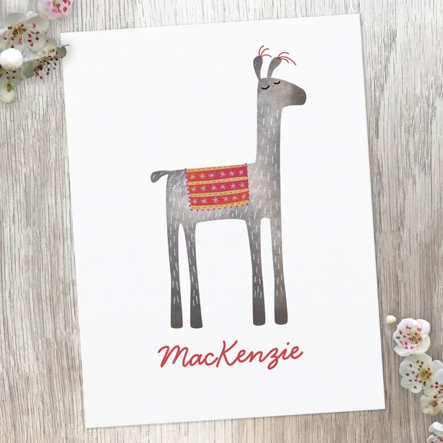 Carte Postale Cute Llama personnalisée (Créateur téléchargé)