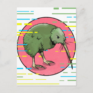 Carte Postale Cute Nouvelle-Zélande Kiwi