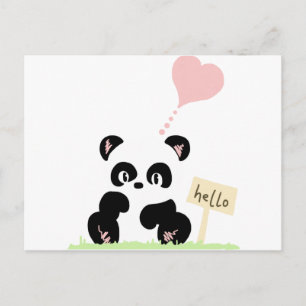 Carte Postale Cute Panda