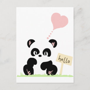Carte Postale Cute Panda