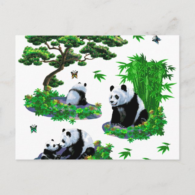 Carte Postale cute panda (Devant)