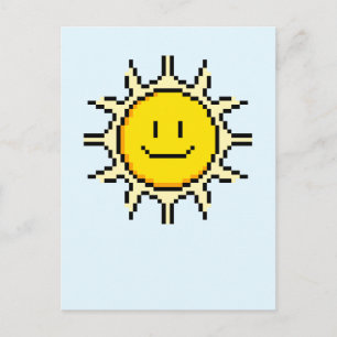 Carte Postale Cute Pixel Sun