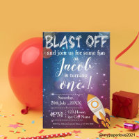 Cute Planet Rocket Space Galaxy Thème Anniversaire