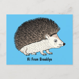 Carte Postale Cute prickly hedgehog cartoon