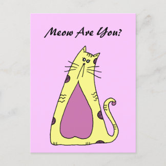 Carte postale Cute Pun Cat